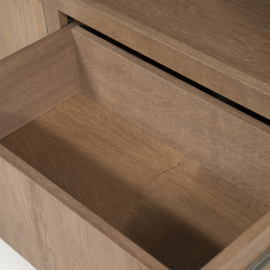 96274 | Kabinet Helsinki 150x220cm 2-delig 3-drs. 2 laden - lichtbruin | Eleonora
