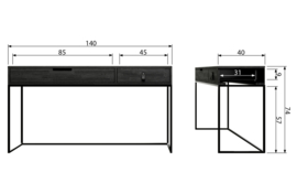 373662-BN | Silas sidetable - essen blacknight [fsc] | WOOOD Exclusive