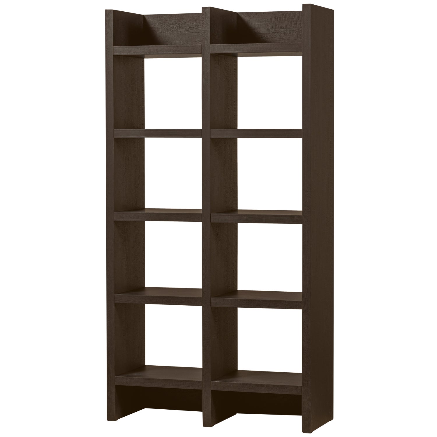 377430-D | Timo open kast - mdf donkerbruin 195x100x40 cm | WOOOD