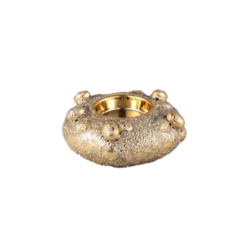 722570 | Giulia round candleholder low S - gold | PTMD