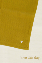 Set van 2 vaatdoekjes love this day - wit/goud | Zusss - Binnenkort verwacht!