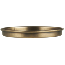5714-17 | Candle tray w/edge Ø10,8 - antique brass | Ib Laursen