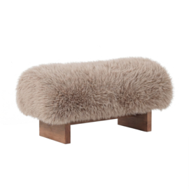 738832 | Hair bench with wooden legs small - brown | PTMD