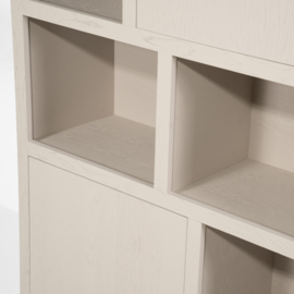 96282 | Kabinet Helsinki 200x220cm 2-delig 4-drs. 2 laden - taupe | Eleonora