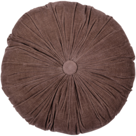 377563-BN | Aziz kussens (set van 3) - velvet bruin/naturel | WOOOD