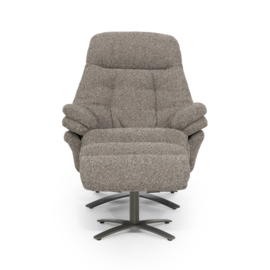  96169 | Fauteuil Caleb met voetenbank - taupe | Eleonora