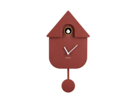 KA5768RD | Wall clock Modern Cuckoo - Red ochre | Karlsson by Present Time 
