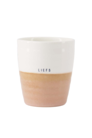 Koffiemok liefs - wit/roze | Zusss