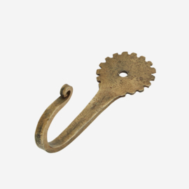 MSD20S-26BR | Hand forged iron hook S - brass | Madam Stoltz