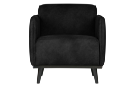 378670-17 | Statement fauteuil met arm - suedine zwart | BePureHome