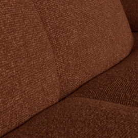 377454/5-RM | Mojo 1,5-zits element met arm (links of rechts) - bouclé roestbruin melange | WOOOD