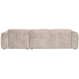 375073-N | Cloud chaise longue rechts - geweven chenille naturel | WOOOD