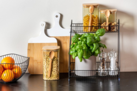 PT3844BK | Kitchen rack Tidy - matt black | Present Time