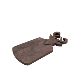 736326 | Jazzi choppingboard deer handle S - dark brown | PTMD - Begin november verwacht!