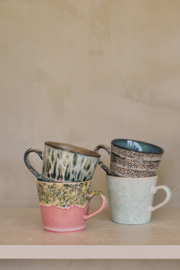 KST0256 | 70s ceramics: cappuccino mugs, me-time (set of 4) | HKliving - Medio oktober verwacht!