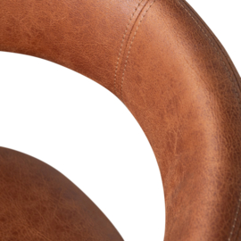 801419-B | Noble eetkamerstoel lederlook - cognac | WOOOD