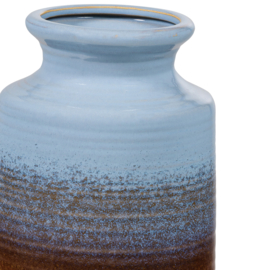 375066-BG | Decennia xl vaas - keramiek blauwgeel 38xø17 cm | WOOOD