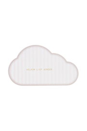Ansichtkaart wolk welkom - wit/zand | Zusss 