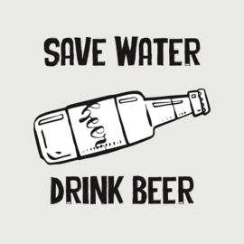 TE2859 | Tegeltje save water drink beer | HomeBound by KY