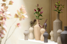 5789561 | Vaas deco Ø13,5x27,5 cm YECLA - lichtbruin | Light & Living - Binnenkort verwacht!