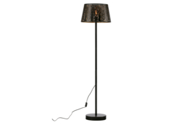 377143-Z | Keto staande lamp metaal zwart/antique brass | WOOOD Exclusive