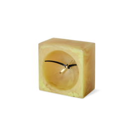 ACL0008 | Resin table clock, soft yellow | HKliving - Medio december verwacht!