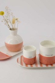 Geurkaars keramiek lovely day L - roze | Zusss