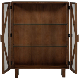 377621-B | Kella 2-deurs kast - mango hout bruin | WOOOD