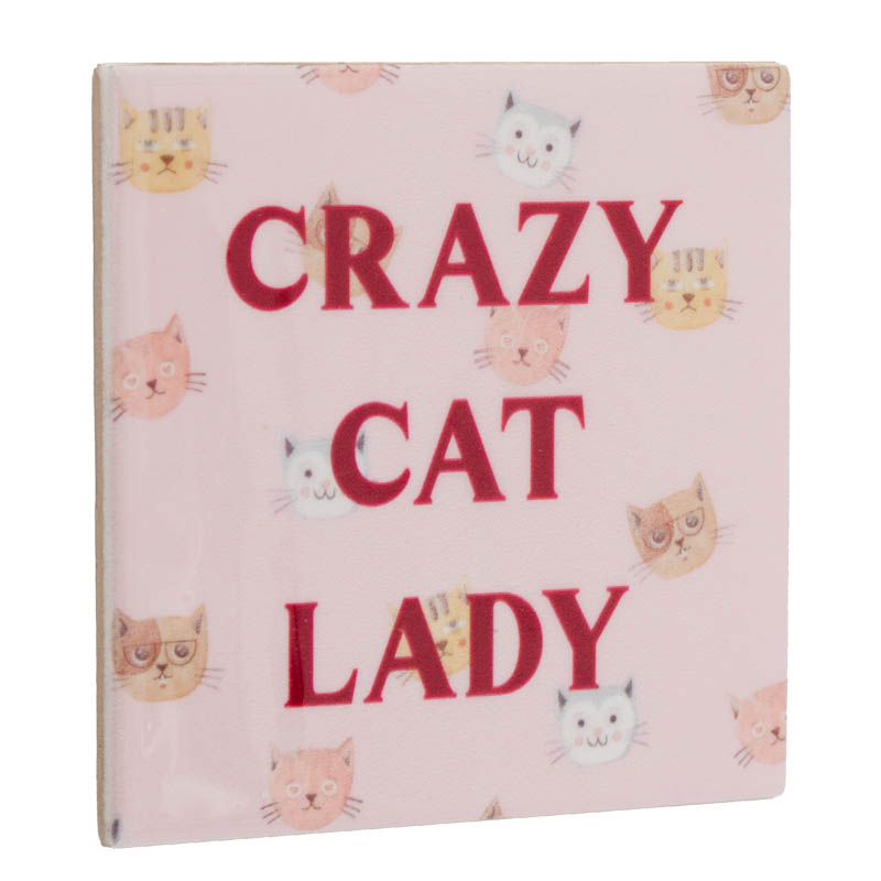 TE2685 | Tegeltje crazy cat lady | HomeBound by KY