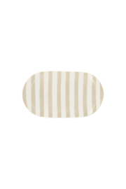 Serveerschaal streep - wit/zand | Zusss 