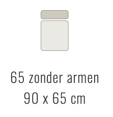 65 zonder armen - Denise 90x65 cm | Sevn
