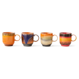 ACE7307 | 70s ceramics: coffee mugs, brazil (set of 4) | HKliving 