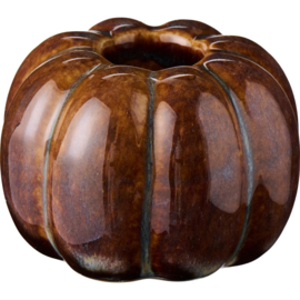 92283-14 | Candle holder pumpkin - brown | Ib Laursen