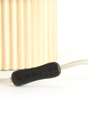 1896784 | Tafellamp 30x20x94 cm LASLO - hout naturel+linnen | Light & Living