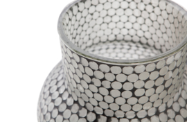 373338-Z | Ace vaas glas mozaiek zwart | WOOOD Exclusive *uitlopend, laatste exemplaar