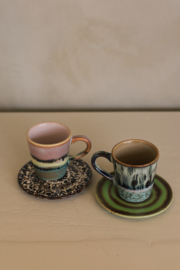KST0281 | 70s ceramics: espresso mugs, softness (set of 4) | HKliving - Medio oktober verwacht!