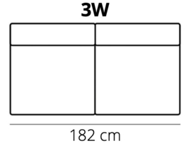 3-zits zonder arm (3W) - Kreta 182x94 cm | Het Anker