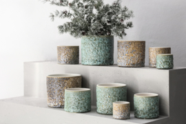 729816 | Silvana pot rough L - yellow | PTMD