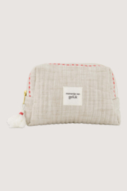 Toilettas momentje van geluk - off white/rood | Zusss - Binnenkort verwacht!