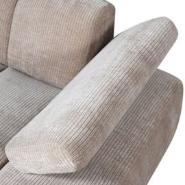 377459/60-D | Mojo chaise longue element (links of rechts) - ribstof donkerzand | WOOOD