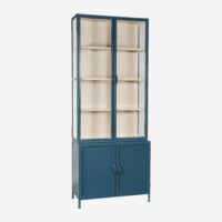 Vitrinekast Detroit 4drs. - Diepblauw | New Routz