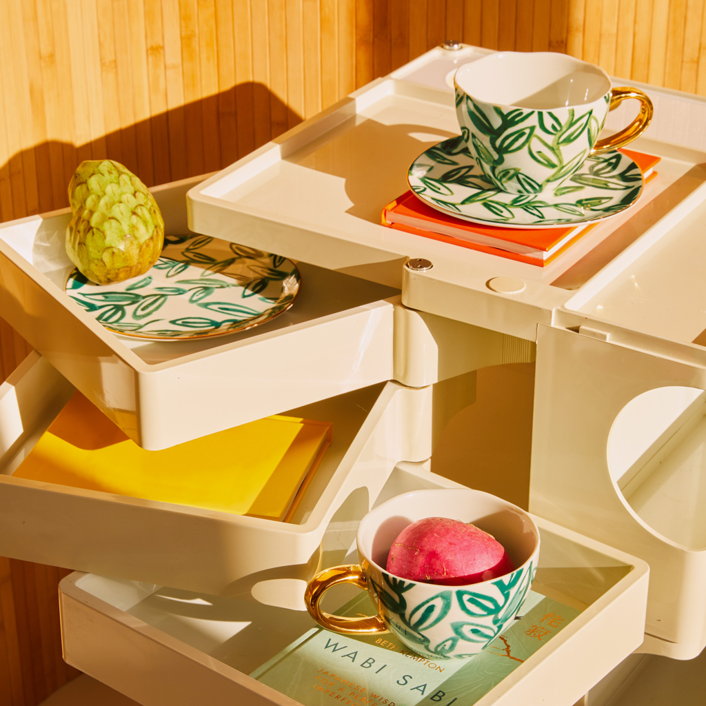 108076 | UNC Good Morning cup cappuccino/tea Leaves - aqua | Urban Nature Culture