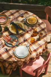 KST0062 | 70s ceramics: dinner plates, palms (set of 2) | HKliving