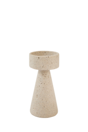6088182 | Kandelaar Ø9,5x20 cm MALOPI - zand | Light & Living
