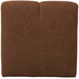 377519-RM | Mojo eetbank met rugleuning 84cm - bouclé roestbruin melange | WOOOD