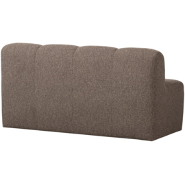 377462-BM | Mojo eetbank met rugleuning 164cm - bouclé bruin melange | WOOOD