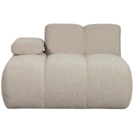 377459/60-EM | Mojo chaise longue element (links of rechts) - bouclé beige melange | WOOOD
