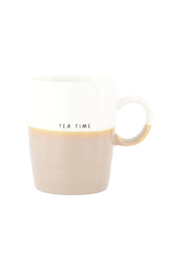Theemok tea time - wit/donker zand | Zusss
