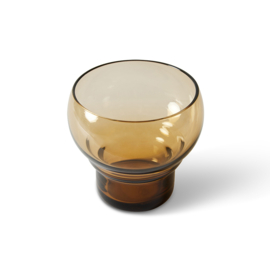 AGL4511 | 70s glassware: bulb glasses, amber (set of 4) | HKliving
