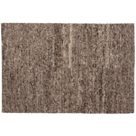 375051-B | Efia vloerkleed wol 170x240cm - bruin melange | WOOOD